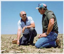 David Harms and long-time client, Jim Johnson of DeKalb, Ill.